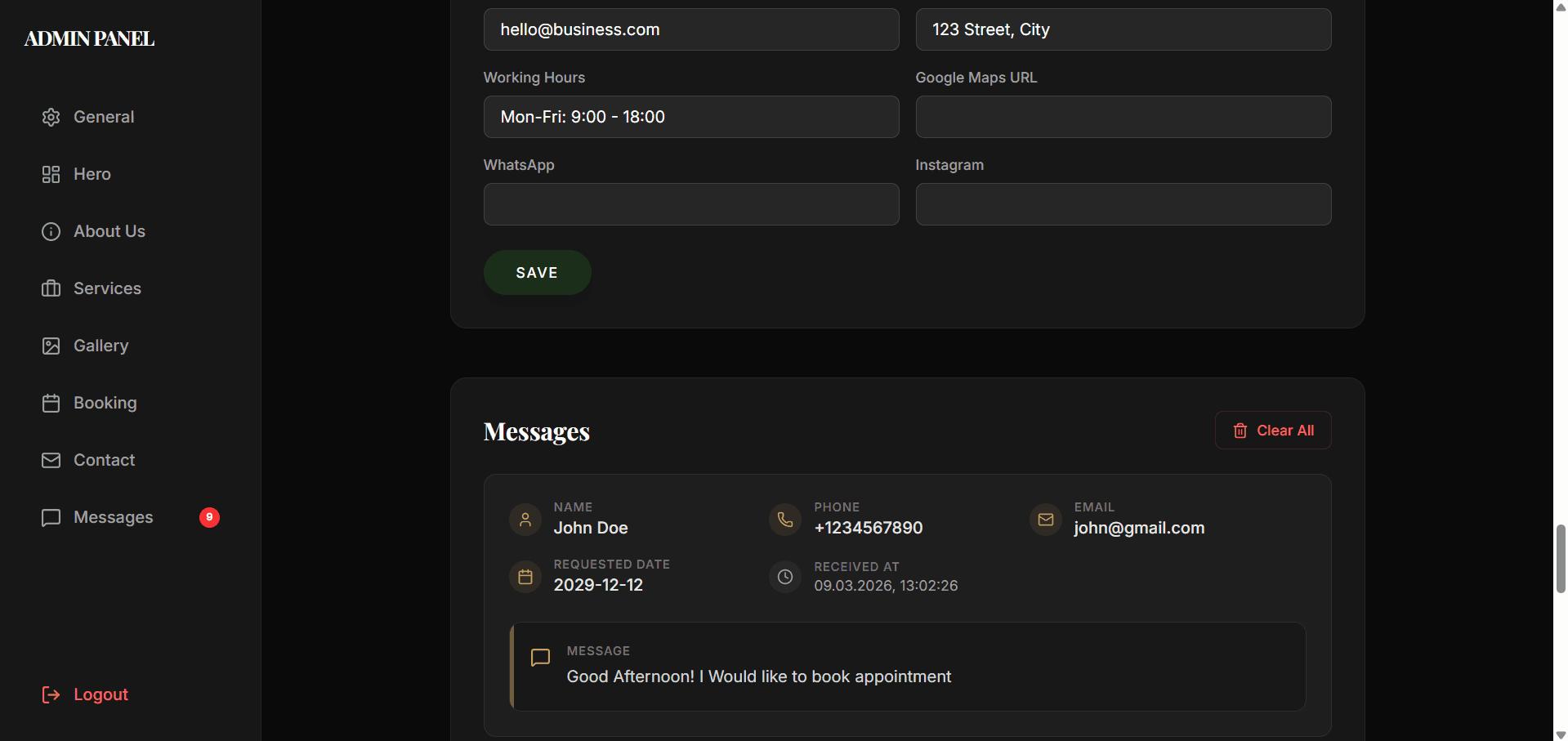 Business Landing preview 3